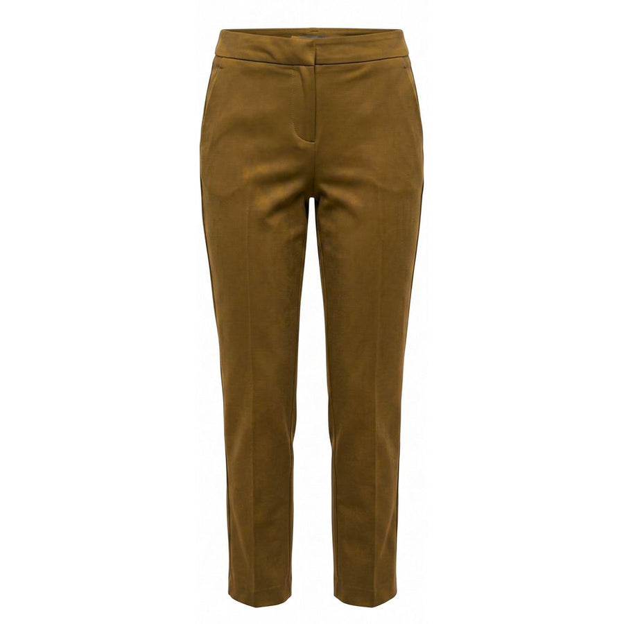 Brown Cotton Women Pants