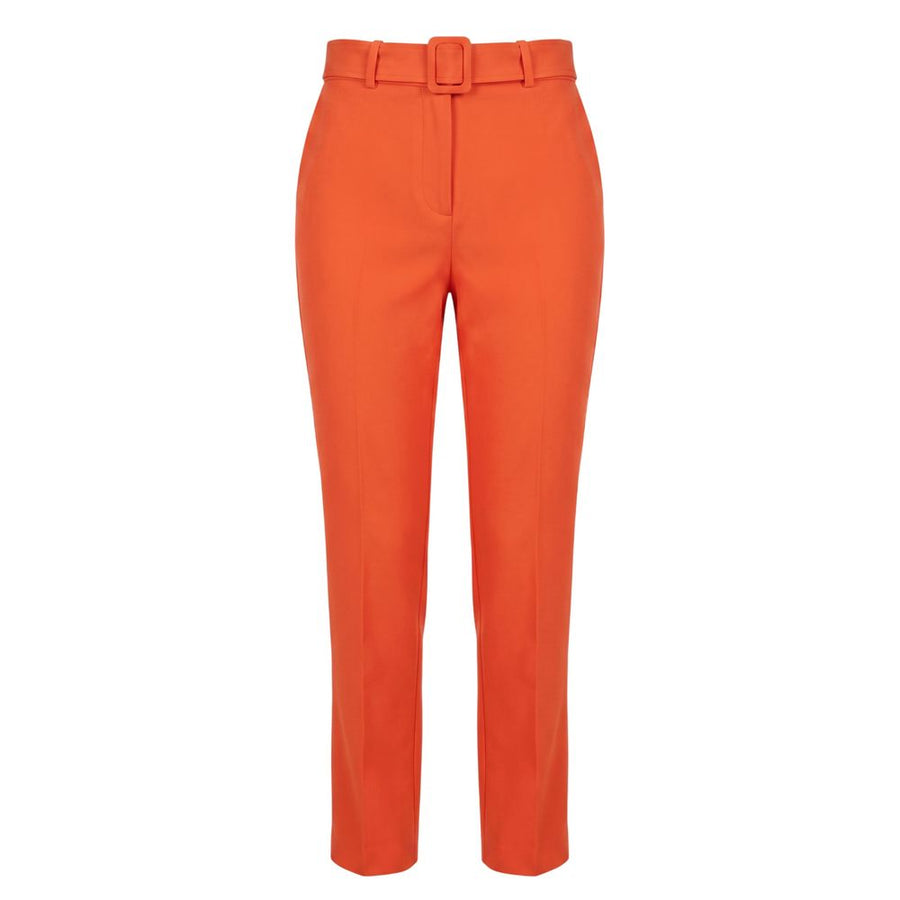Orange Viscose Women Pants