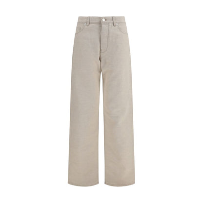 Beige Cotton Jeans Denim