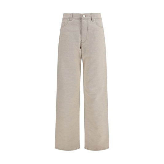Beige Cotton Jeans Denim