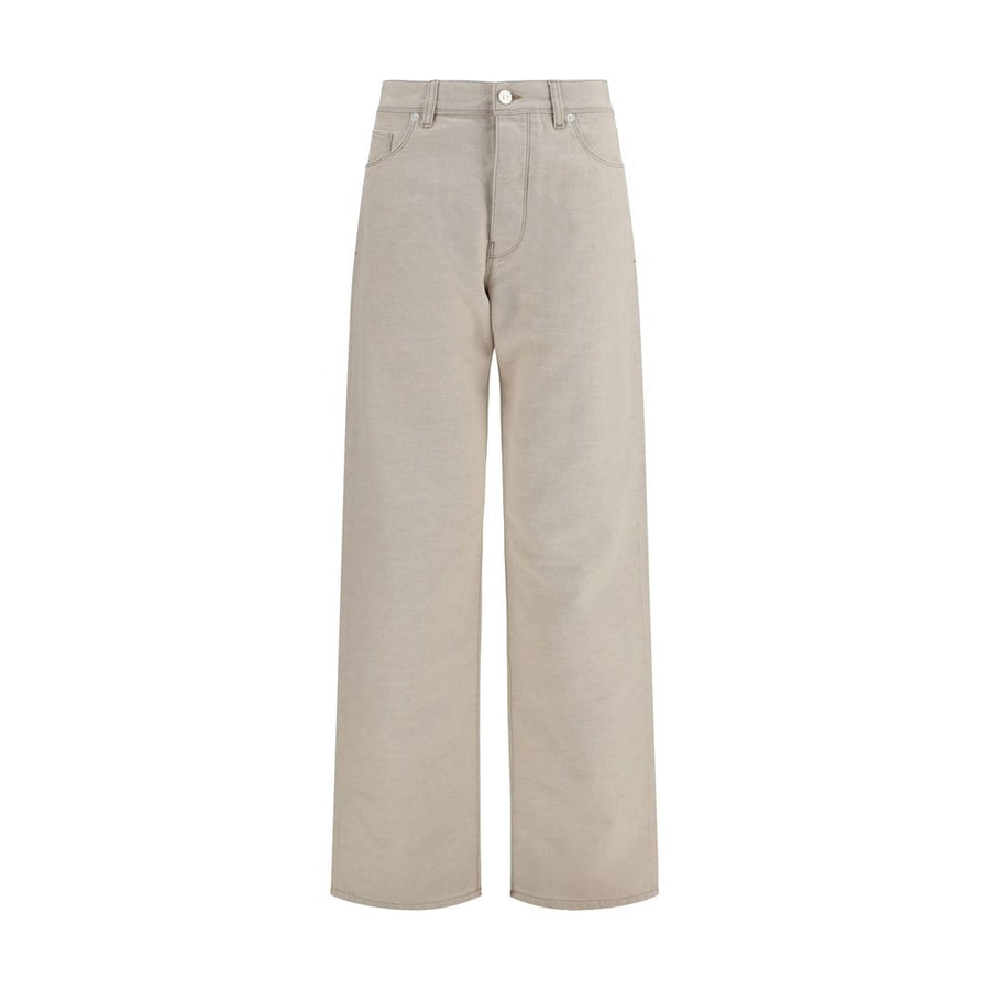Beige Cotton Jeans Denim