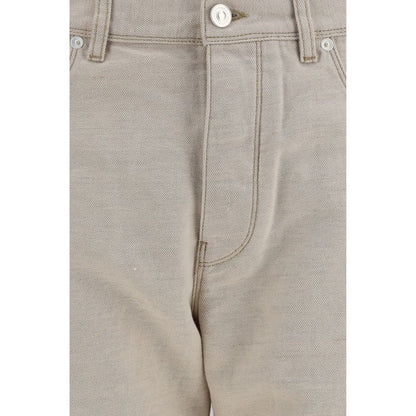 Beige Cotton Jeans Denim