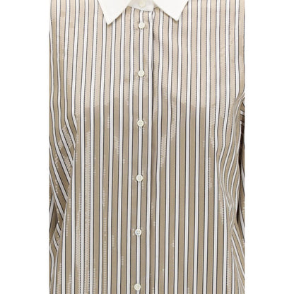 Beige Cotton Pattern Shirt