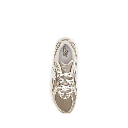 Beige Fabric Athletic Sneakers