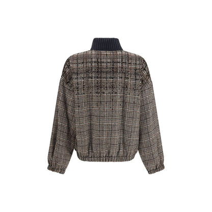Beige Polyamide Full-Length Jacket