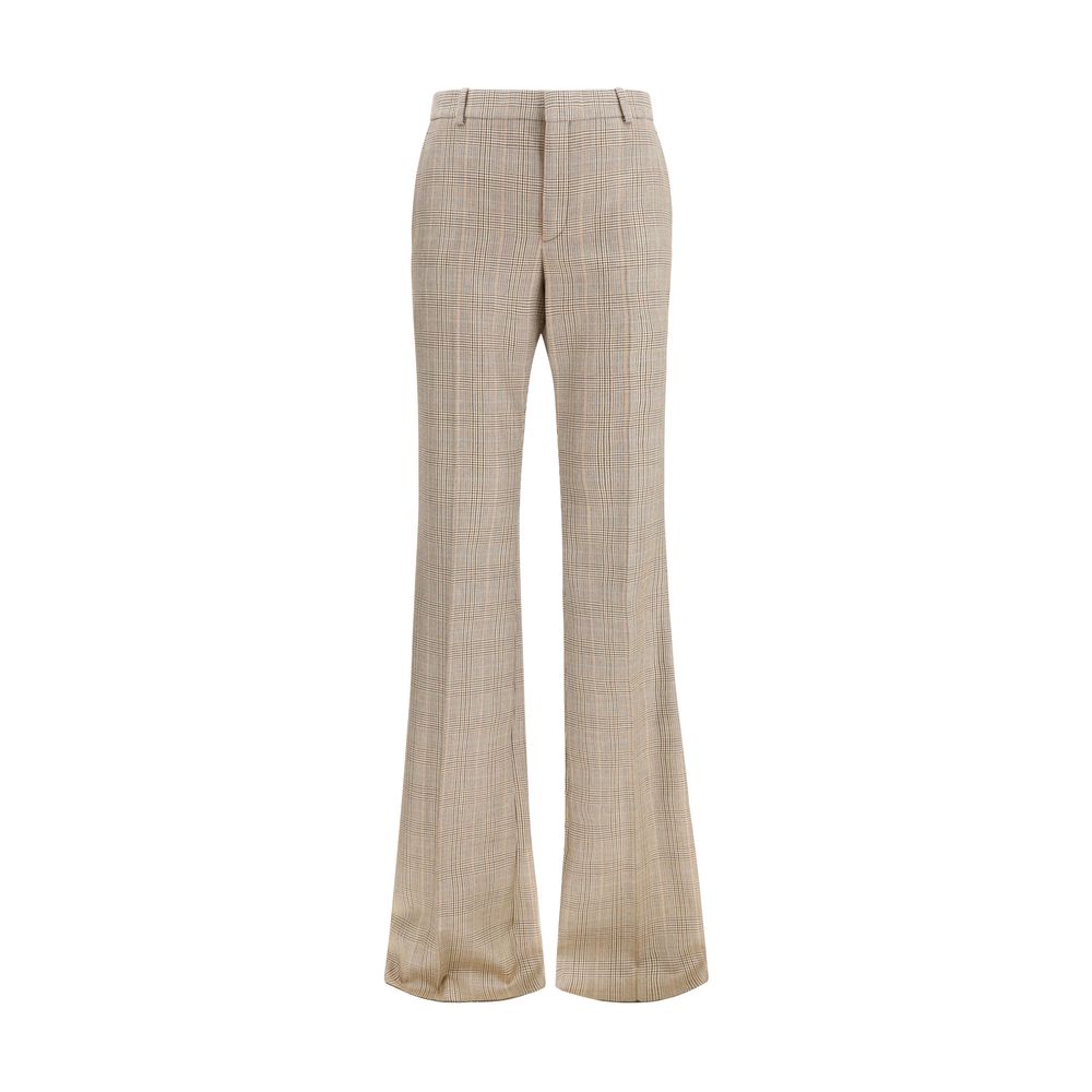 Beige Wool Oves Aries Flared Pants