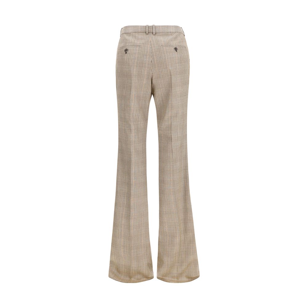 Beige Wool Oves Aries Flared Pants