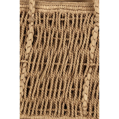 Beige Raffia Shoulder Bag