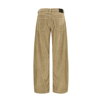 Brown Cotton Relaxed Fit Jeans