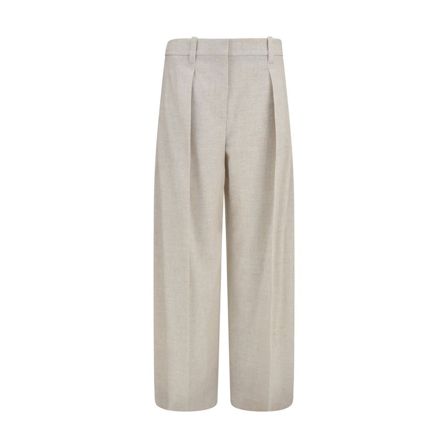 Beige Wool Oves Aries Dress Pants