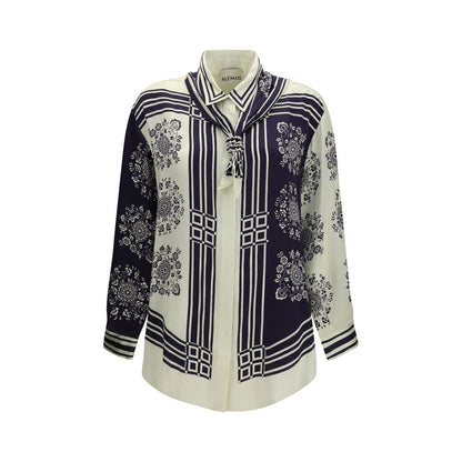 Blue Silk Shirt