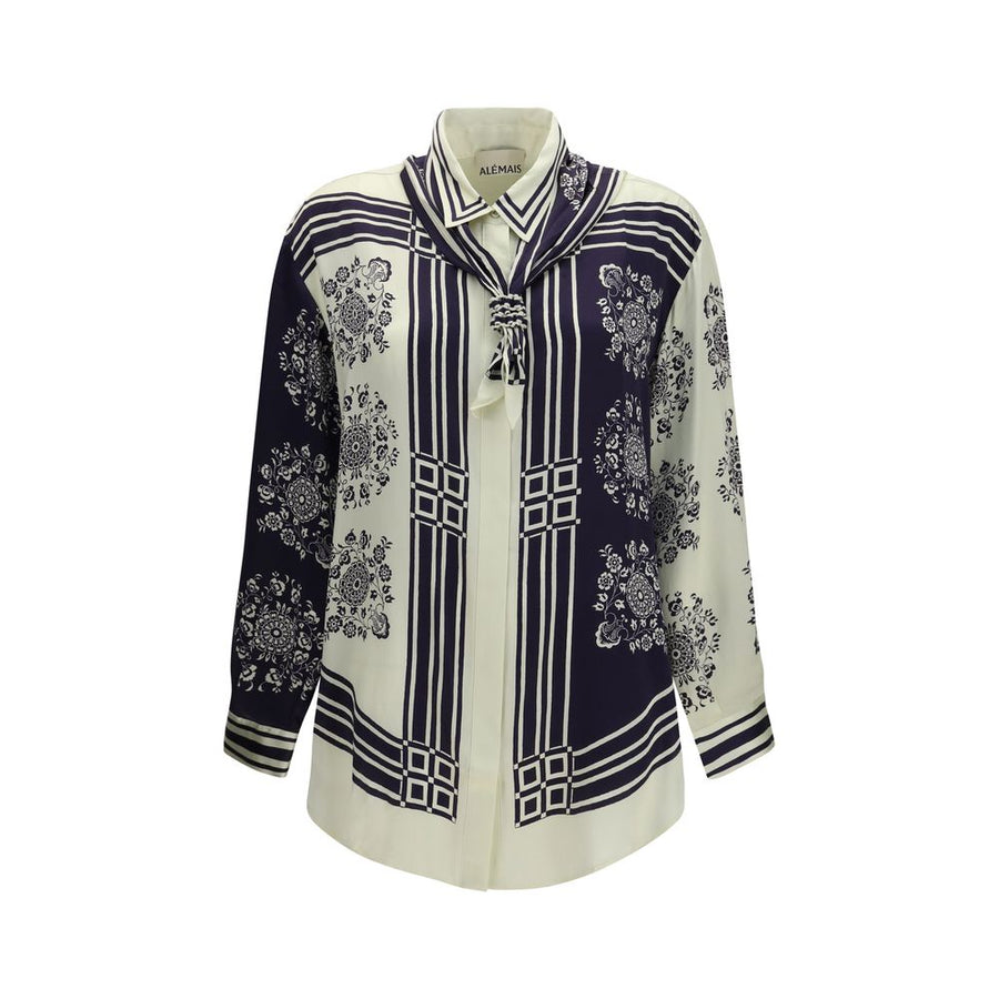 Blue Silk Shirt
