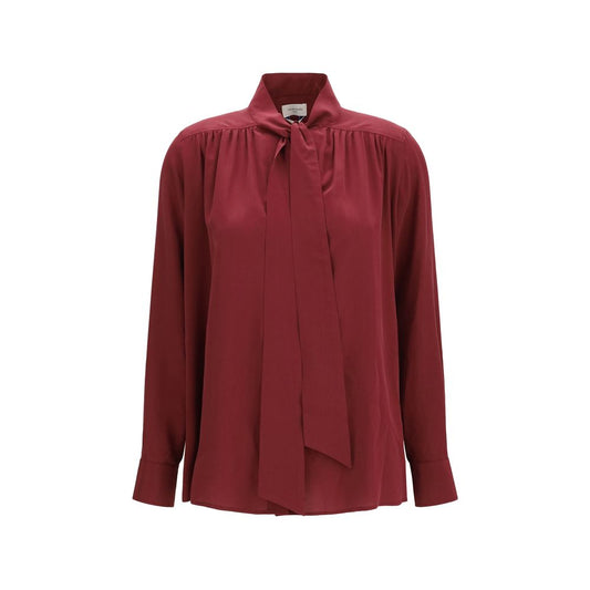 Bordeaux Silk Blouse