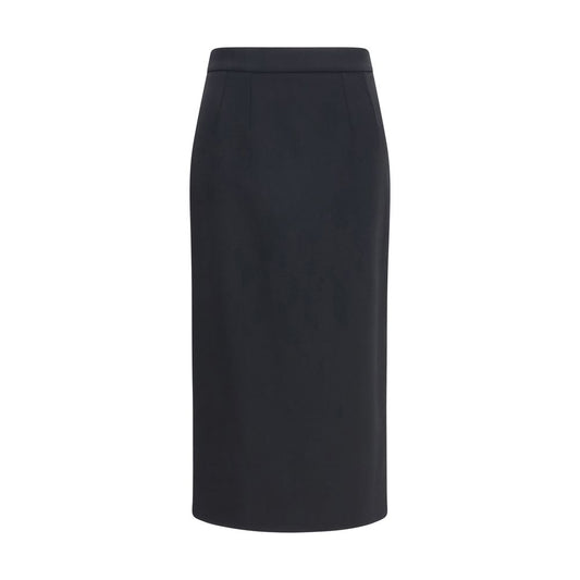 Black Wool Oves Aries Long Skirt