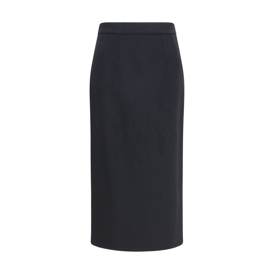 Black Wool Oves Aries Long Skirt