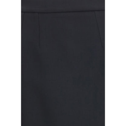 Black Wool Oves Aries Long Skirt