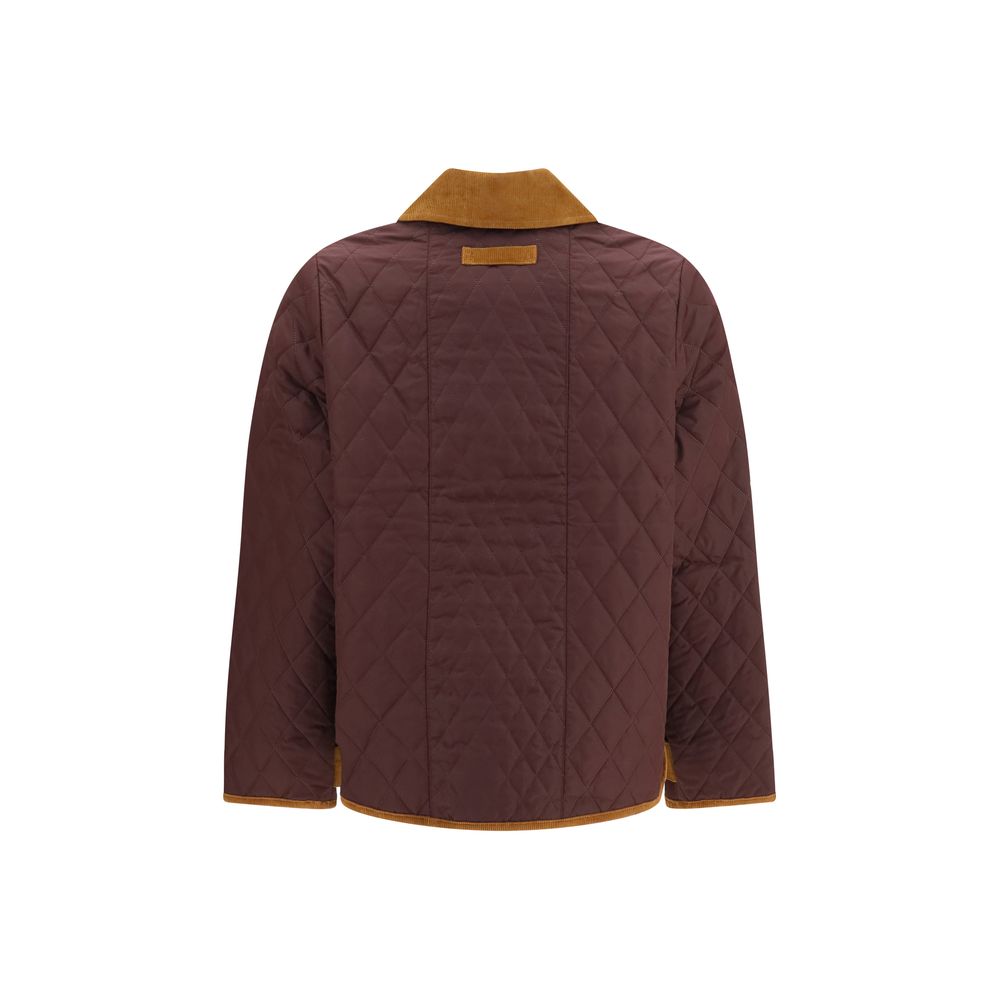 Bordeaux Polyester Full-Length Jacket
