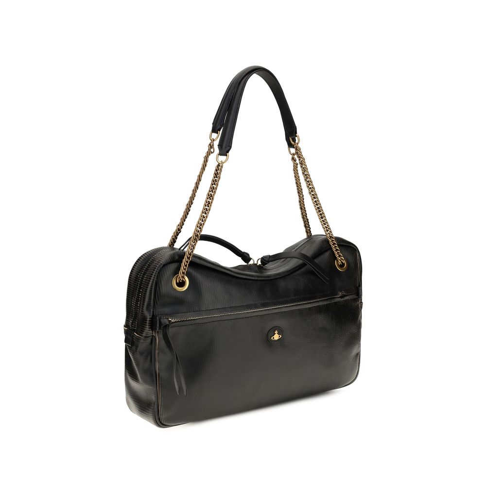 Black Calf Leather Bos Taurus Shoulder Bag
