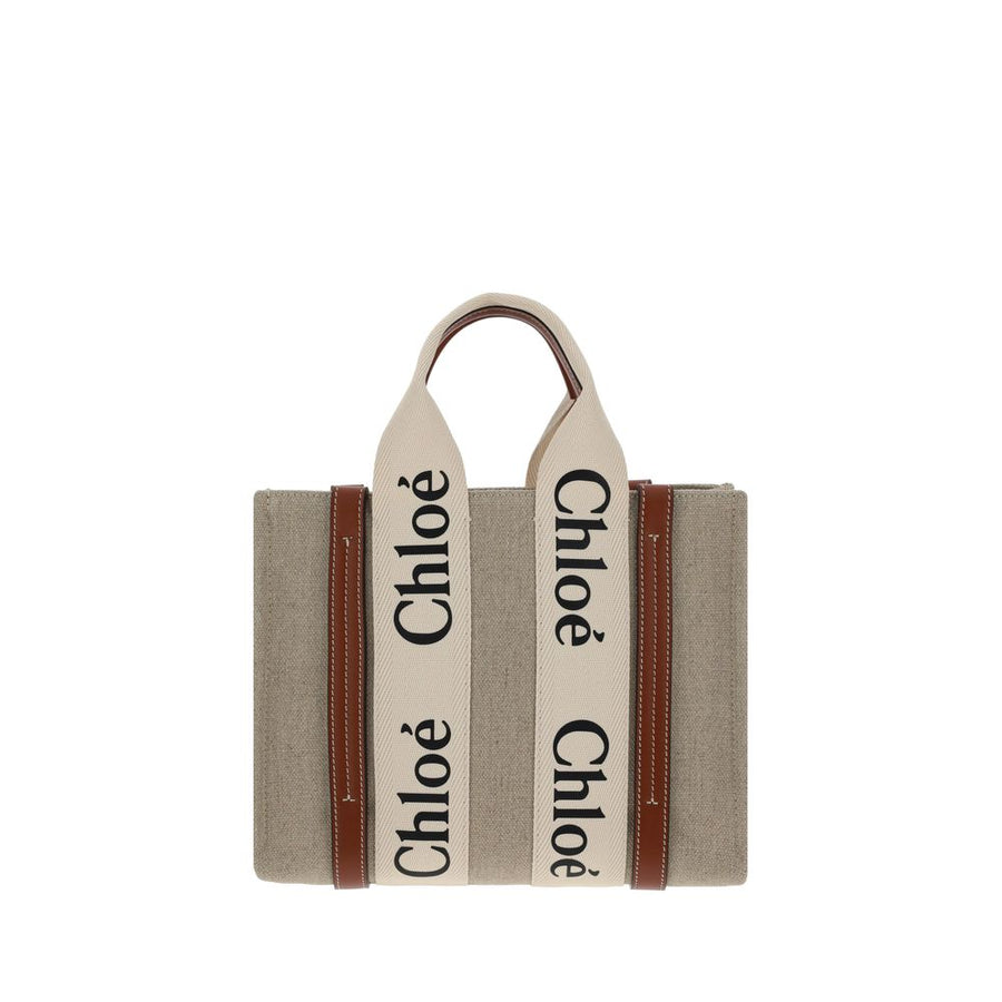 Brown Linen Handbag
