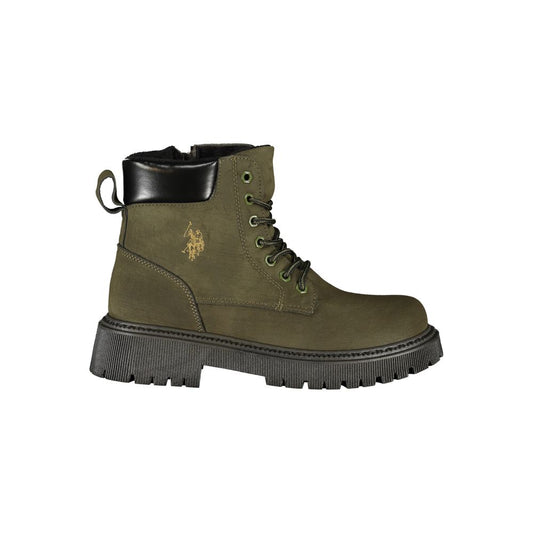 Green Polyurethane Women's Boot