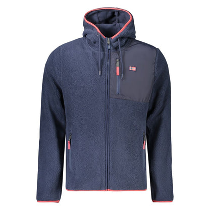 Blue Polyester Men's Sweatshirt