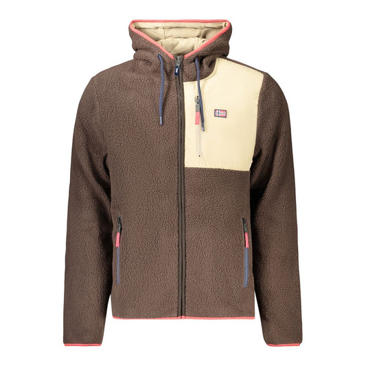 Brown Polyester Men's Sweatshirt