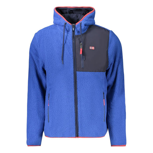 Blue Polyester Men's Sweatshirt