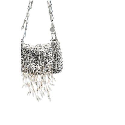 Silver Stainless Steel Shoulder Bag