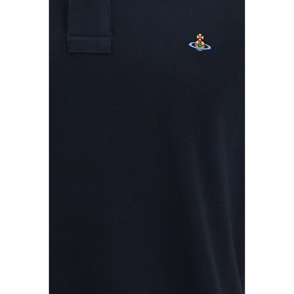 Blue Cotton Polo Shirt