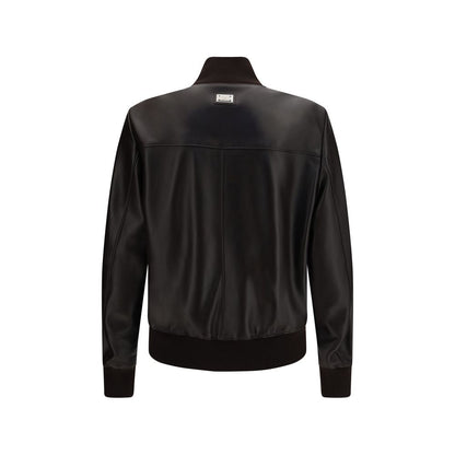 Brown Lamb Ovis Aries Aries Leather Jacket