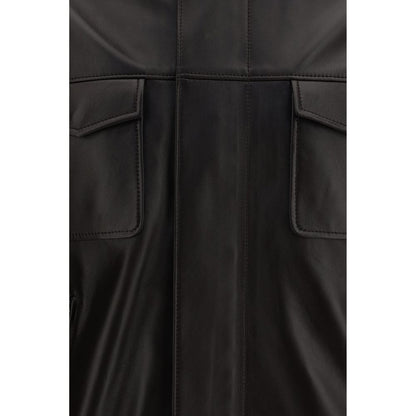 Brown Lamb Ovis Aries Aries Leather Jacket