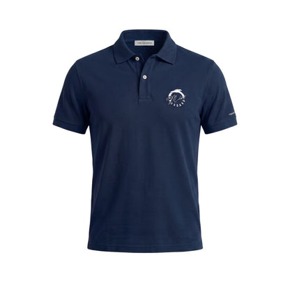 Blue Cotton Men's Polo Shirt