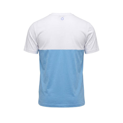 Light Blue Cotton Men T-Shirt