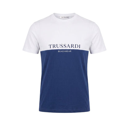 Blue Cotton Men T-Shirt
