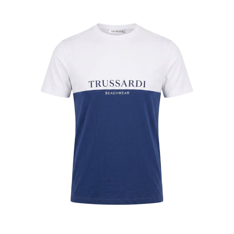 Blue Cotton Men T-Shirt