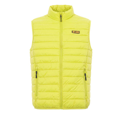 Yellow Polyester Men Jacket