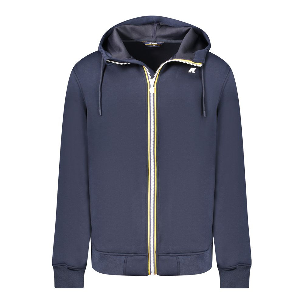 Blue Polyester Men Jacket