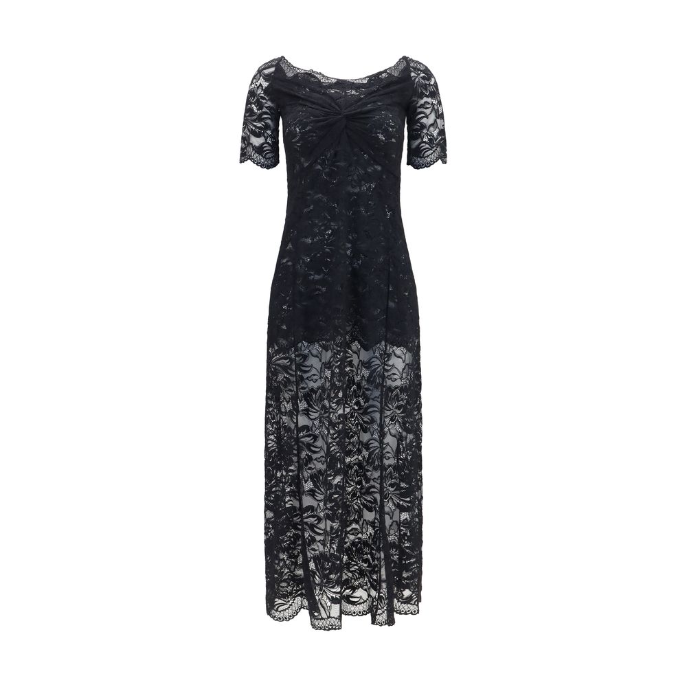 Black Polyamide Long Dress