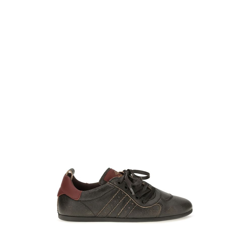 Black Calf Leather Bos Taurus Sneakers