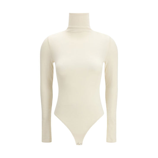 Beige Cotton Bodysuit