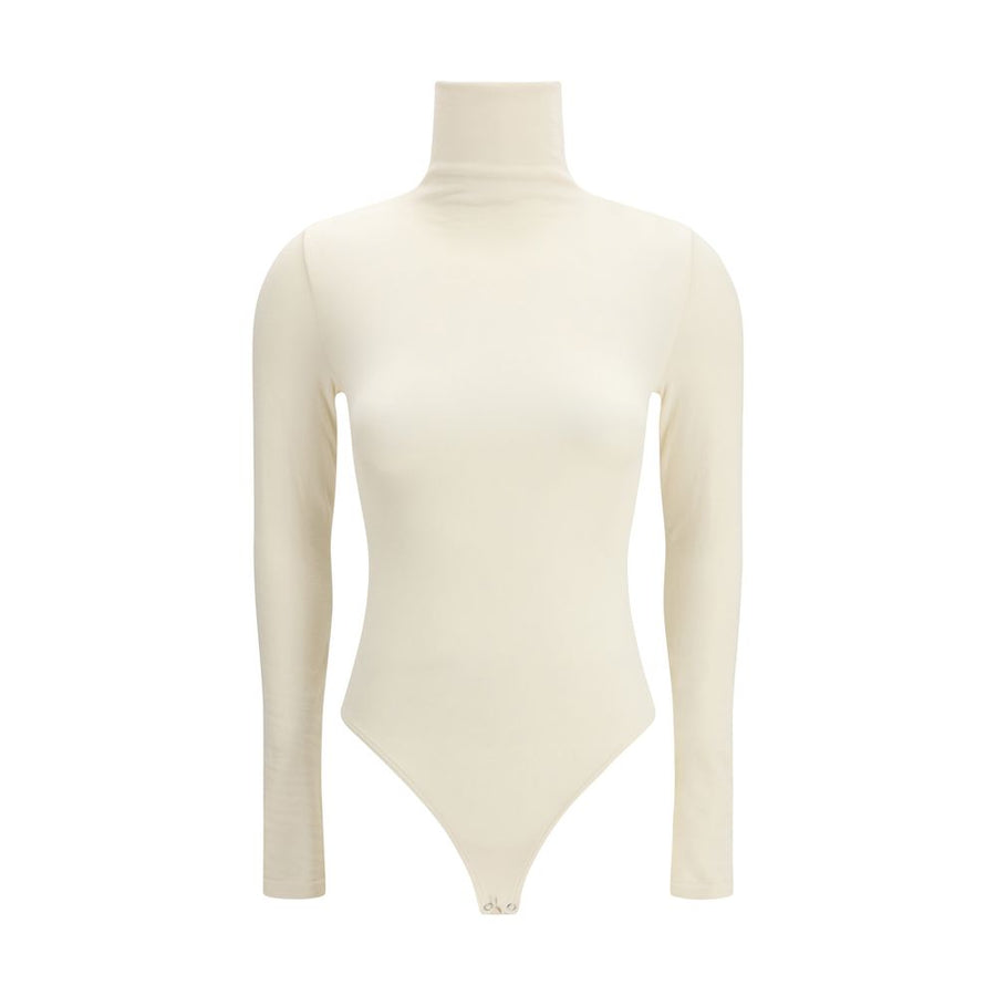 Beige Cotton Bodysuit