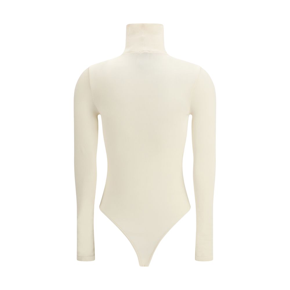 Beige Cotton Bodysuit
