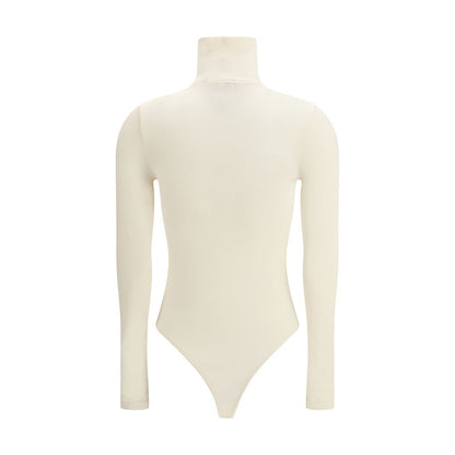 Beige Cotton Bodysuit