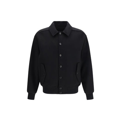 Black Wool Oves Aries Biker Jacket