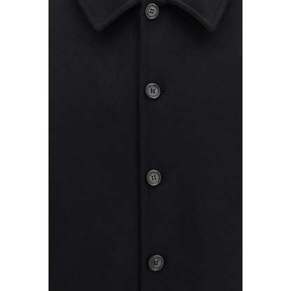 Black Wool Oves Aries Biker Jacket