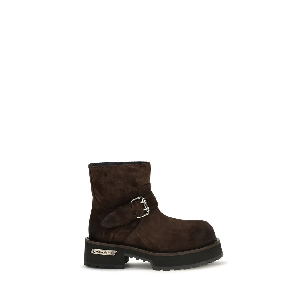 Brown Calf Leather Bos Taurus Ankle Boots
