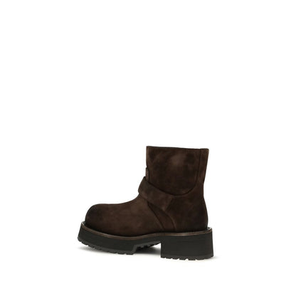 Brown Calf Leather Bos Taurus Ankle Boots