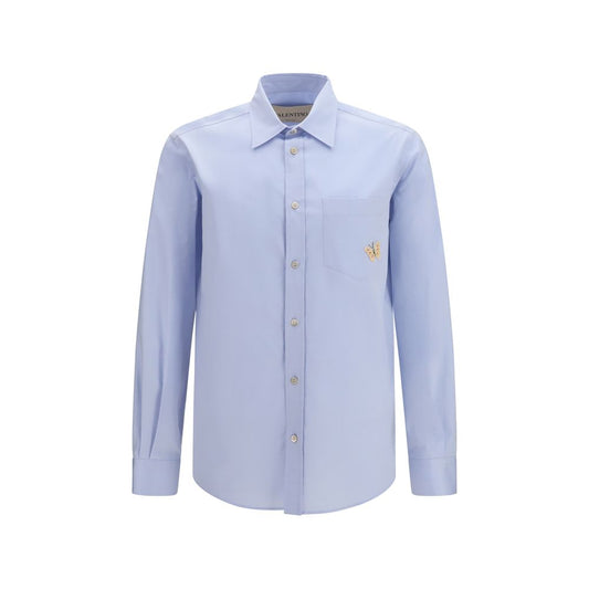 Blue Cotton Dress Shirt