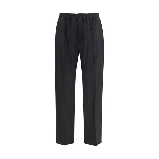Black Cotton Chino Pants