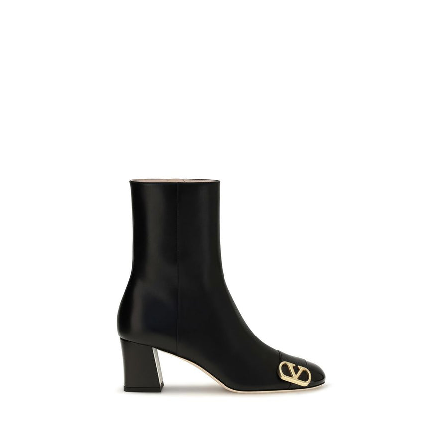Black Calf Leather Bos Taurus Ankle Boots